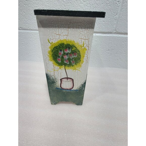 Cottage Core Painted Jewelry Chest Drawers Crackle Birds Flowers Butterfly - Picture 3 of 11